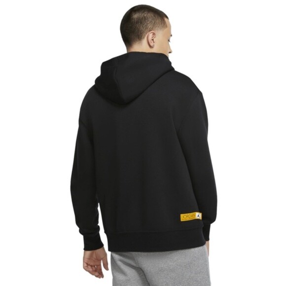 JORDAN Legacy 2 Southwestern Pullover Black Yellow Hoodie Size M - Picture 2 of 8